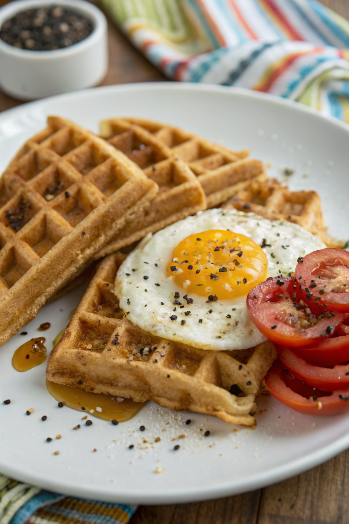 Keto Cheddar Zucchini Waffles Recipe