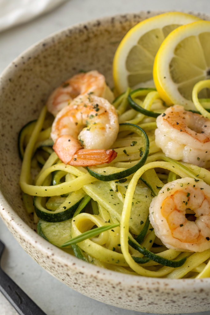 Lemon Garlic Shrimp Zucchini Noodle Recipe