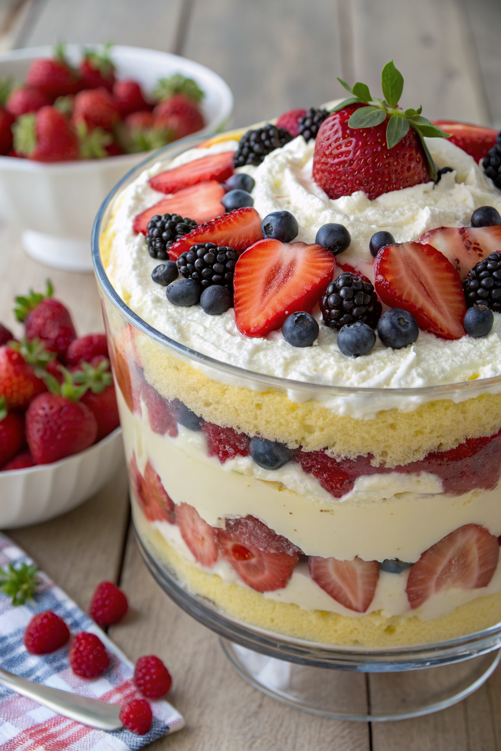 No-bake Mixed Berry Trifle Recipe