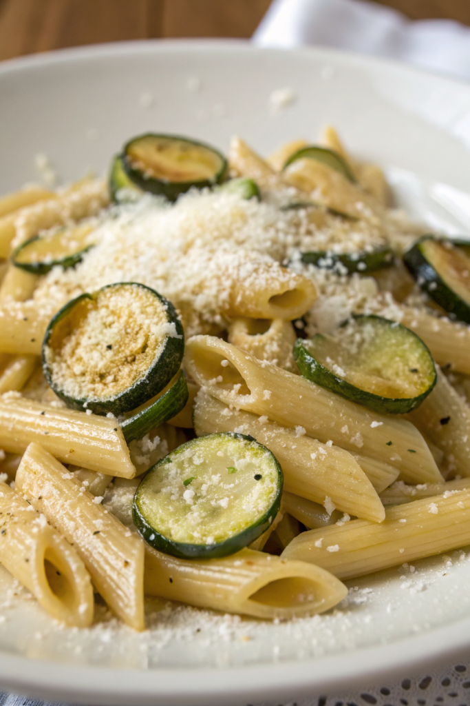 Pasta Con Zucchini with Ricotta and Parmesan