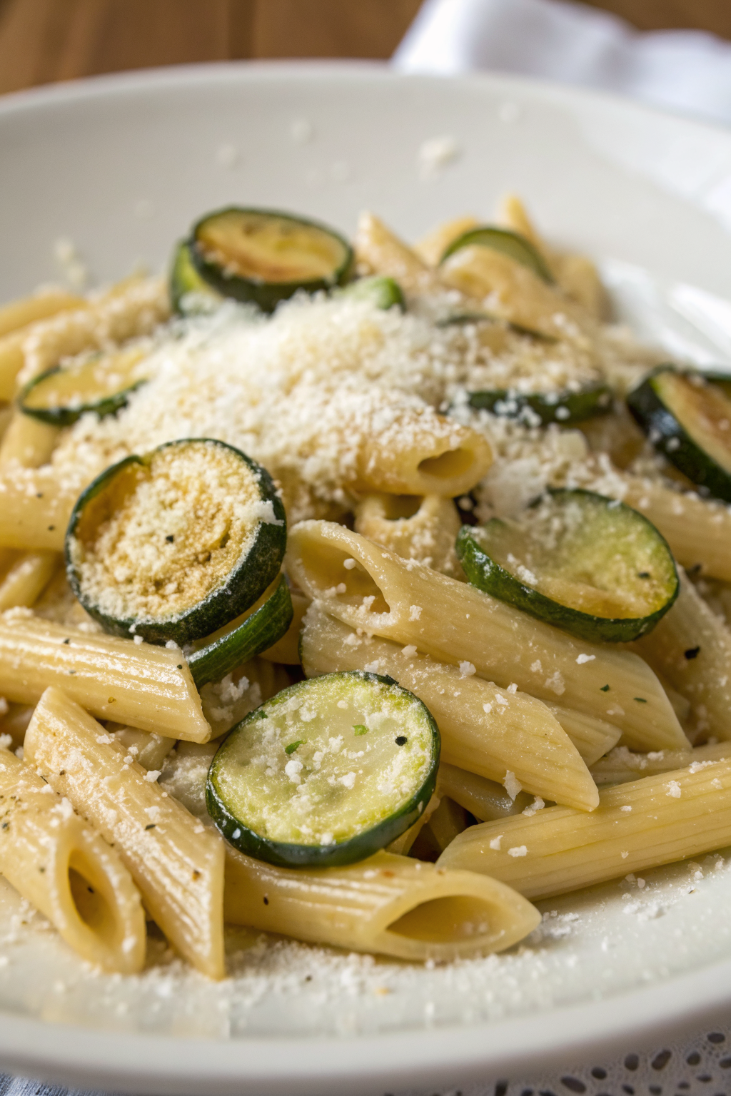 Pasta Con Zucchini with Ricotta and Parmesan