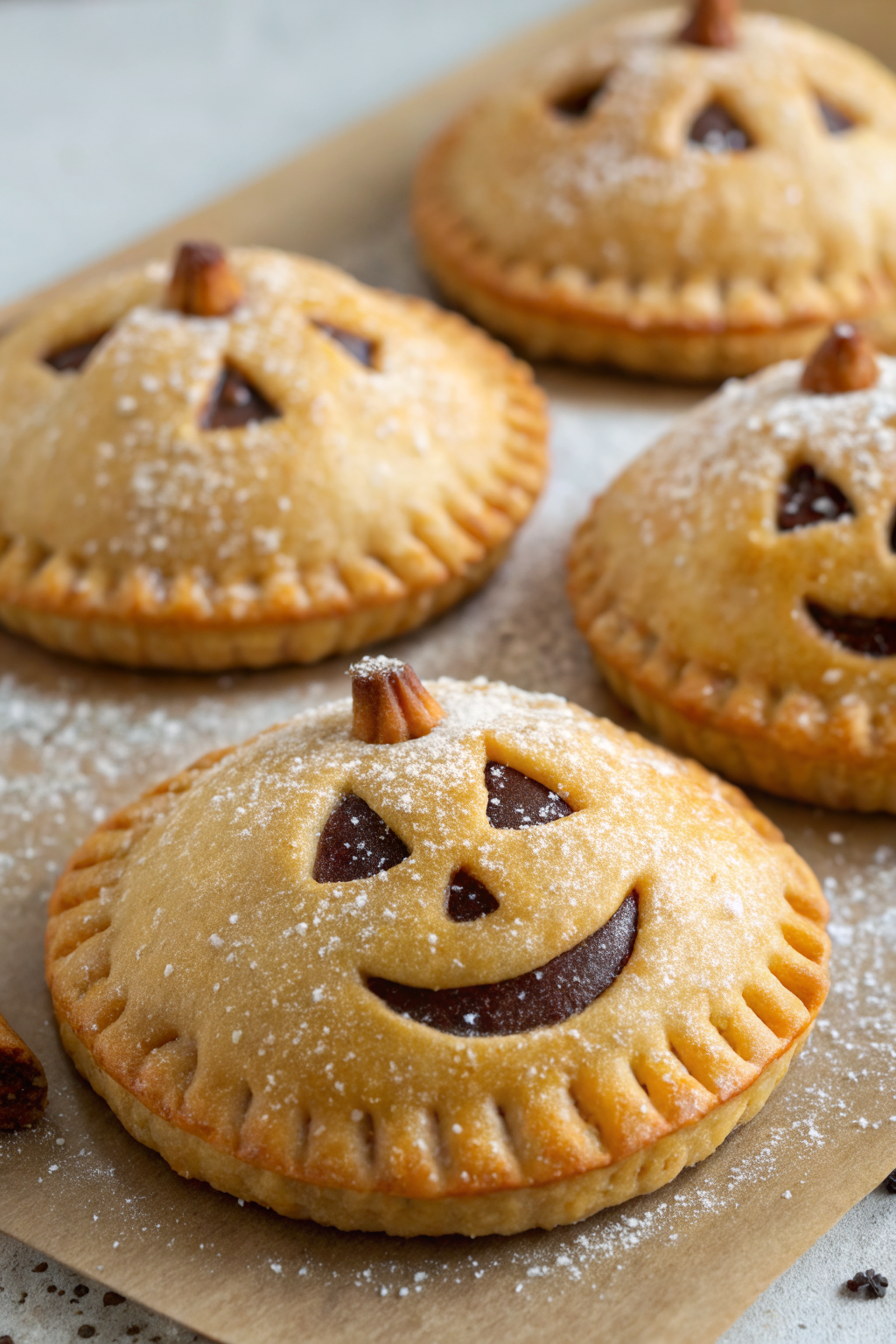 Pumpkin Shaped Mini Apple Pies Recipe