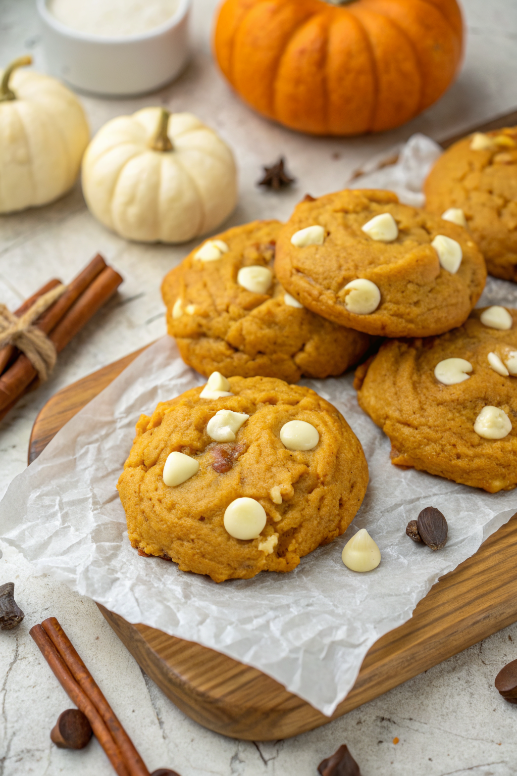Pumpkin White Chocolate Chip Cookies Recipe