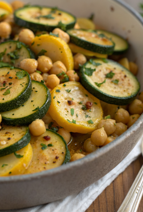 Quick Zucchini and Chickpea Skillet Recipe
