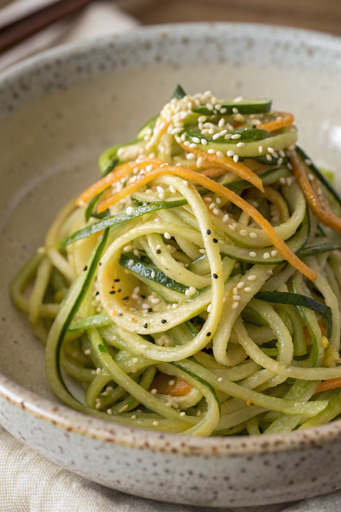 Spicy Garlic Chinese Zucchini Noodles Recipe