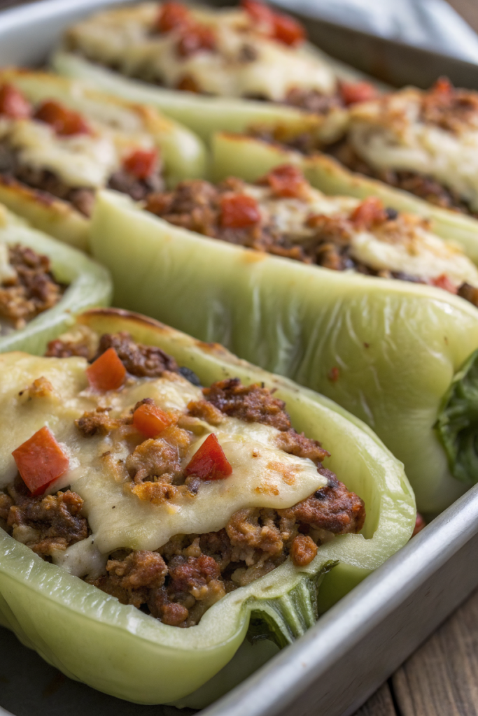 Stuffed Banana Peppers with Hot Sausage Recipe