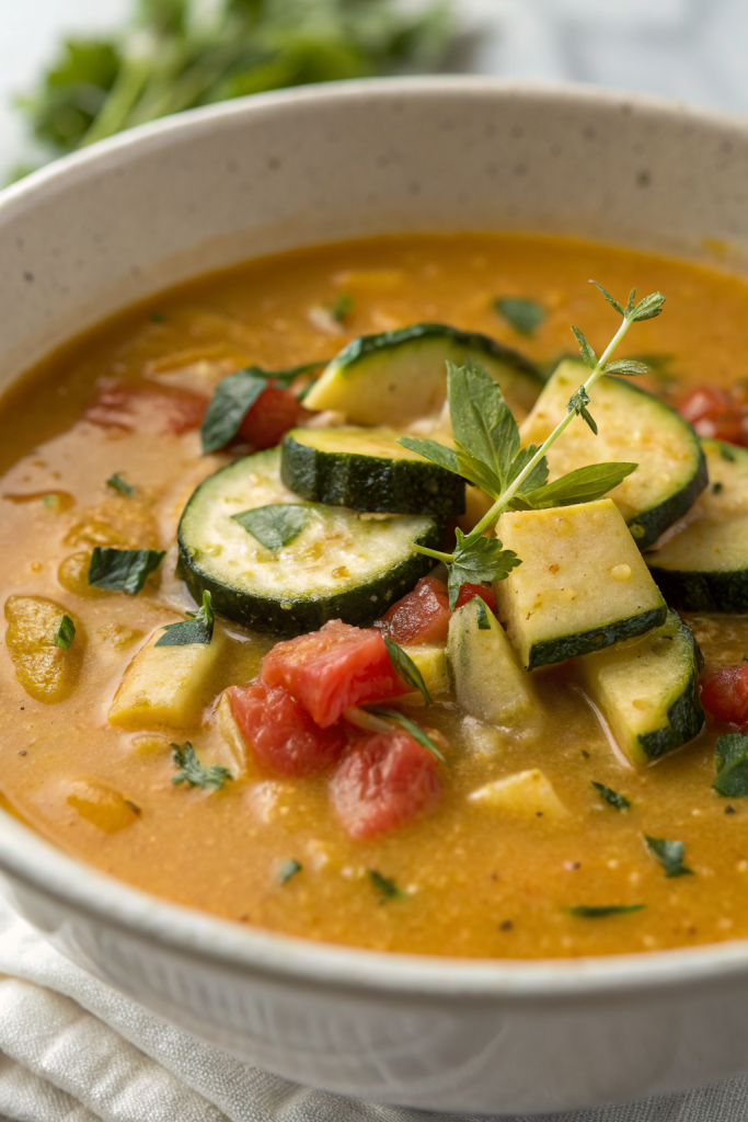 Summer Spinach And Zucchini Soup Recipe