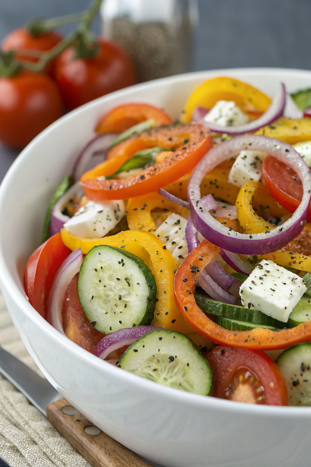 Summer zucchini salad with seeds, mint and lemon dressing