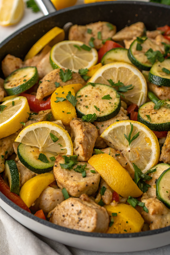 Tasty Chicken Breast with Zucchini and Squash