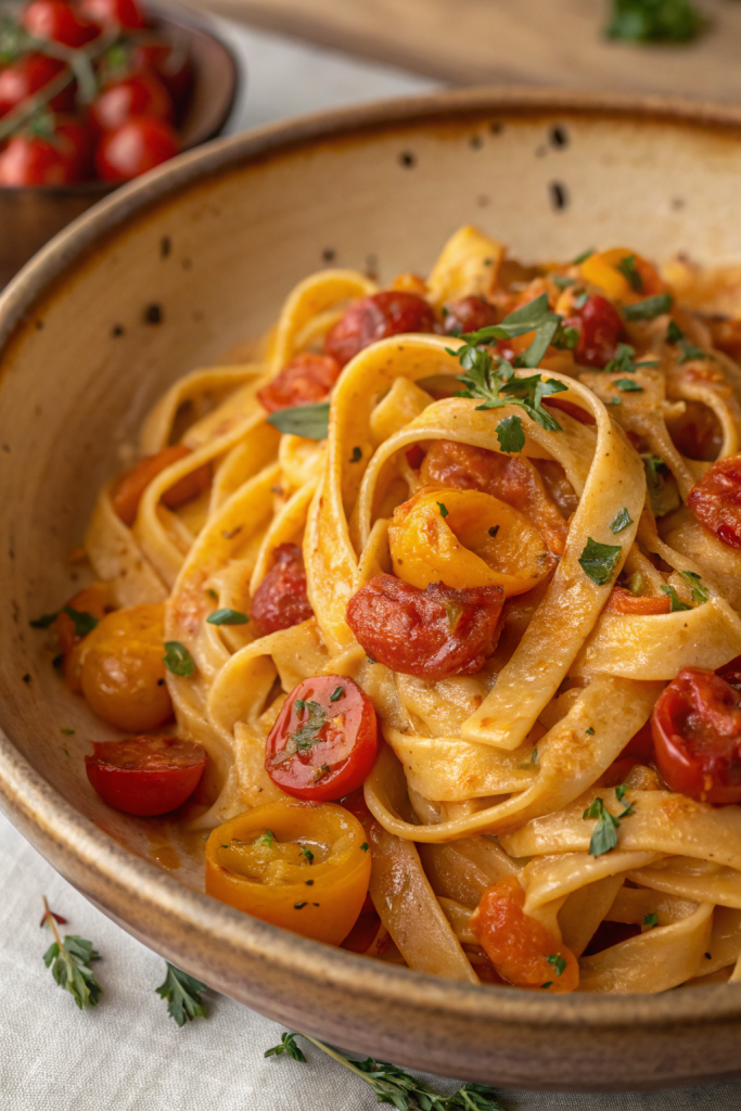 Tasty One Pot Creamy Tomato Pasta Recipe