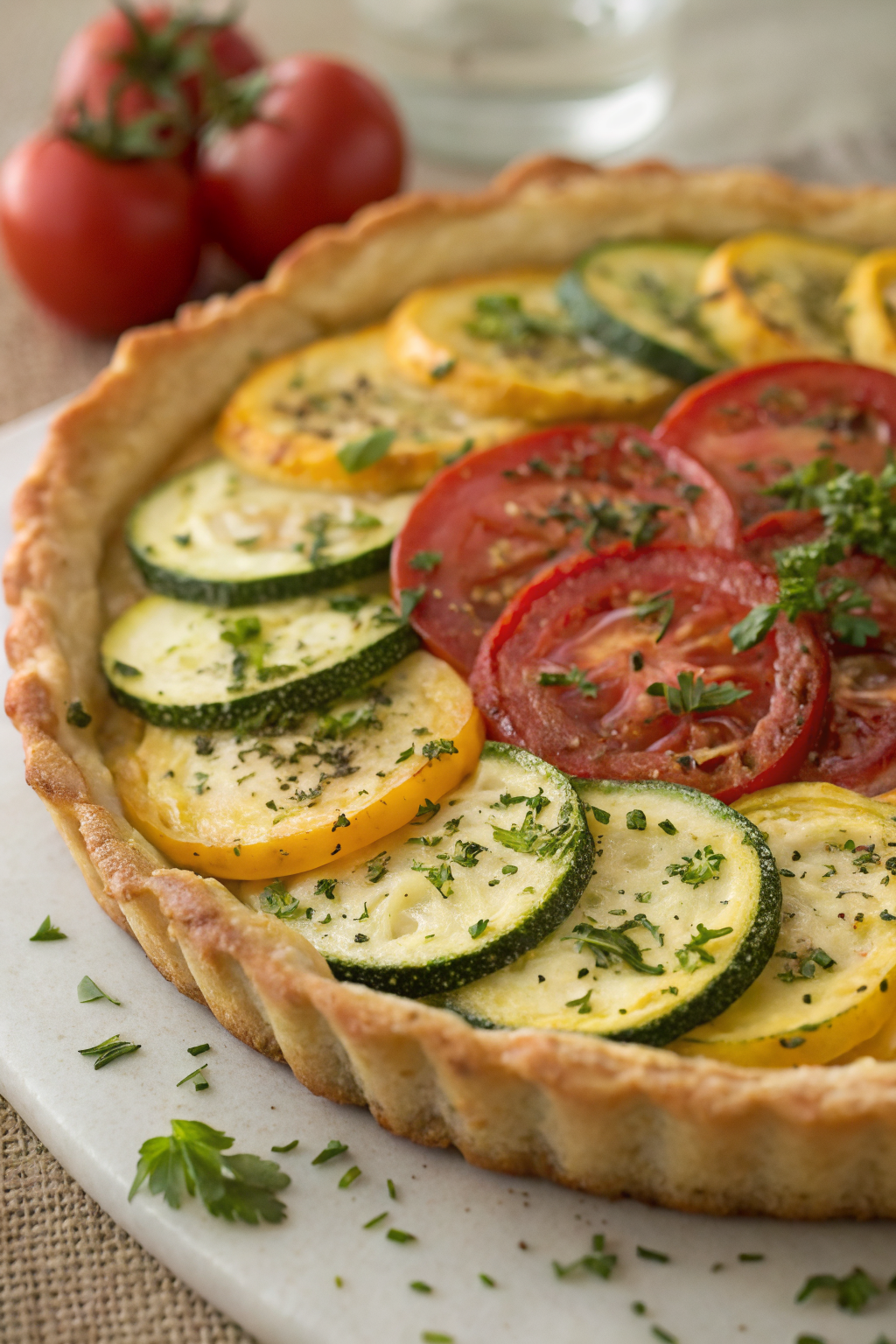 Tomato Zucchini Quiche Recipe