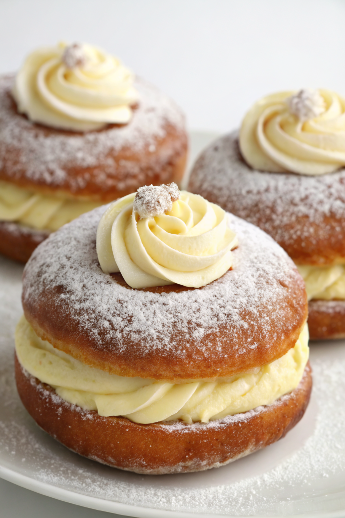 Vanilla Cream-Filled Doughnuts Recipe
