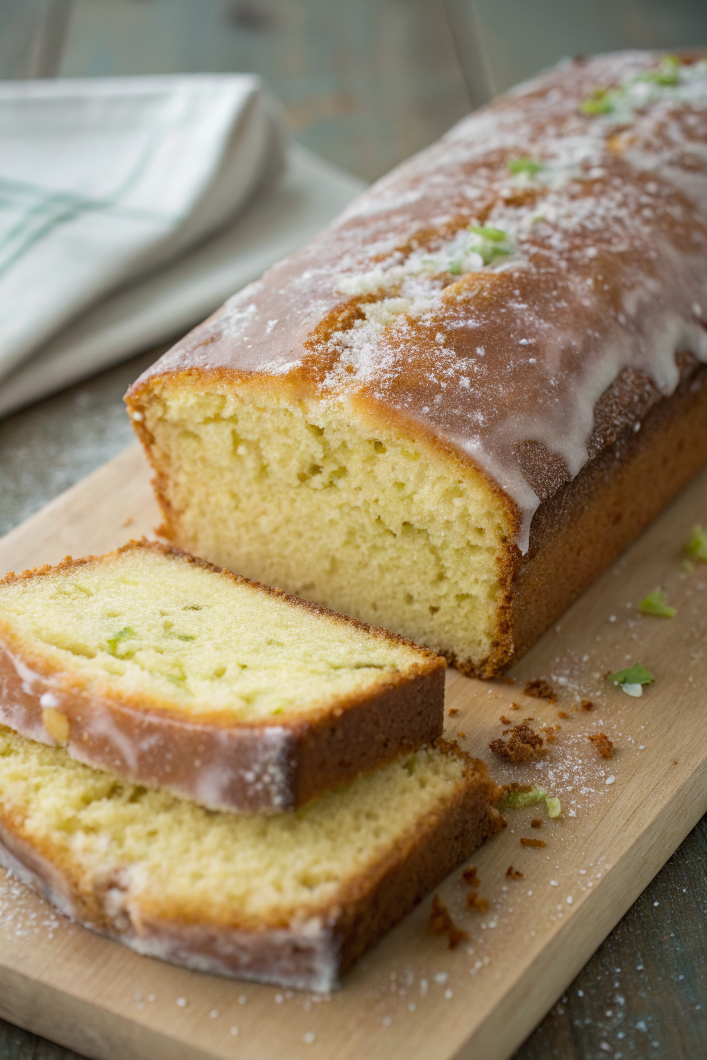 Zucchini Bread With Crumble Topping And Icing Drizzle
