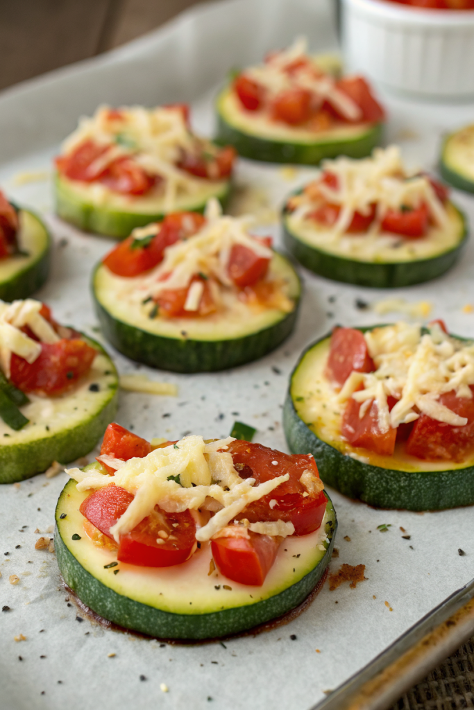 Zucchini Mini-Pizza Low Carb