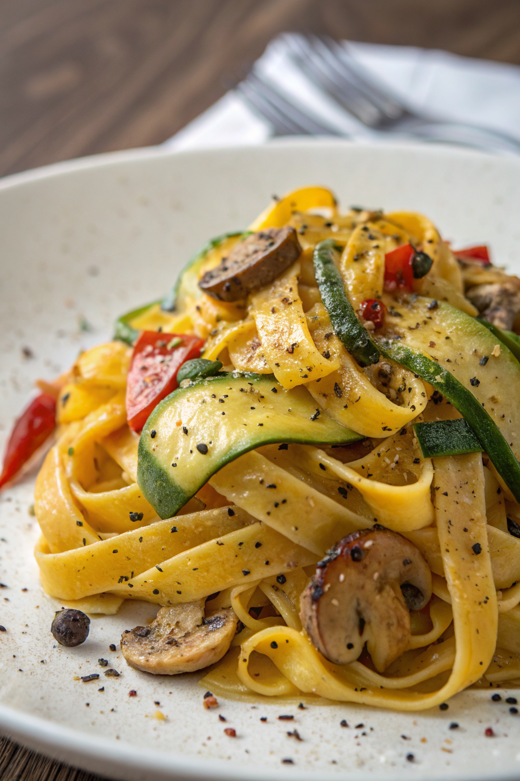 Zucchini Mushroom Pasta Recipe