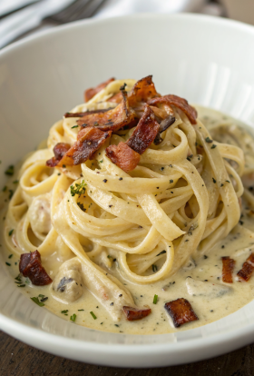 Zucchini Noodle Pasta Carbonara Recipe