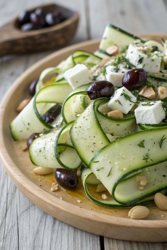 Zucchini Ribbon Salad With Basil Vinaigrette