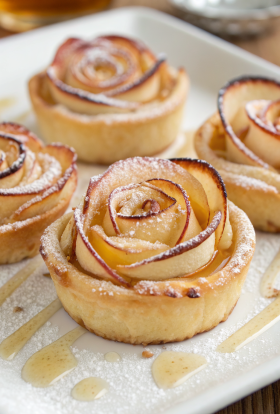 Baked Puff Pastry Apple Donuts Recipe