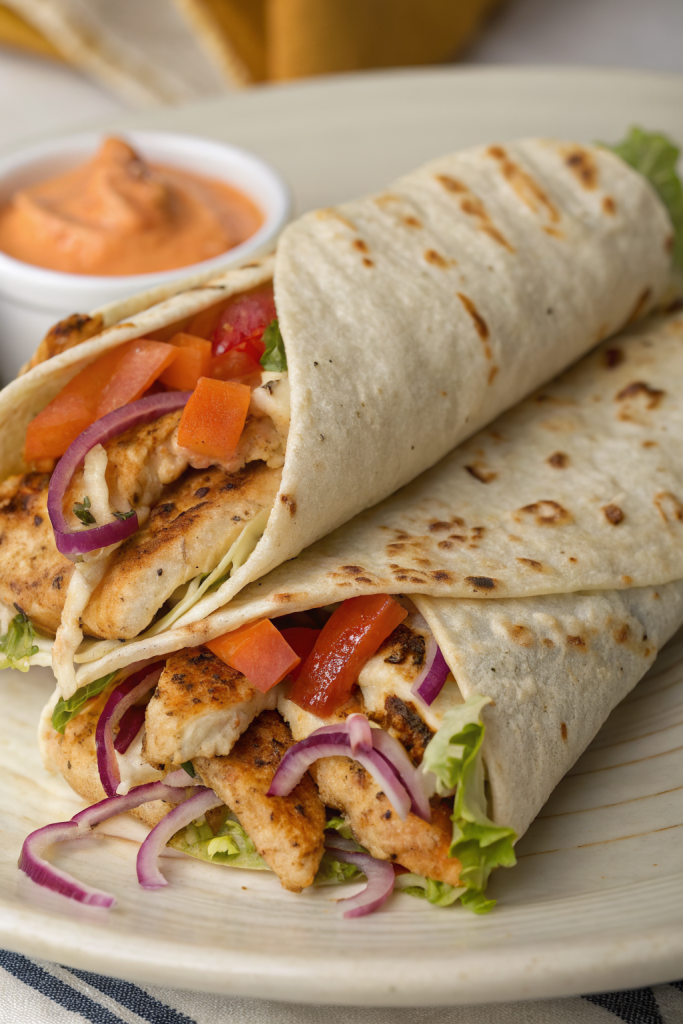 Chicken Shawarma with Creamy Garlic Sauce