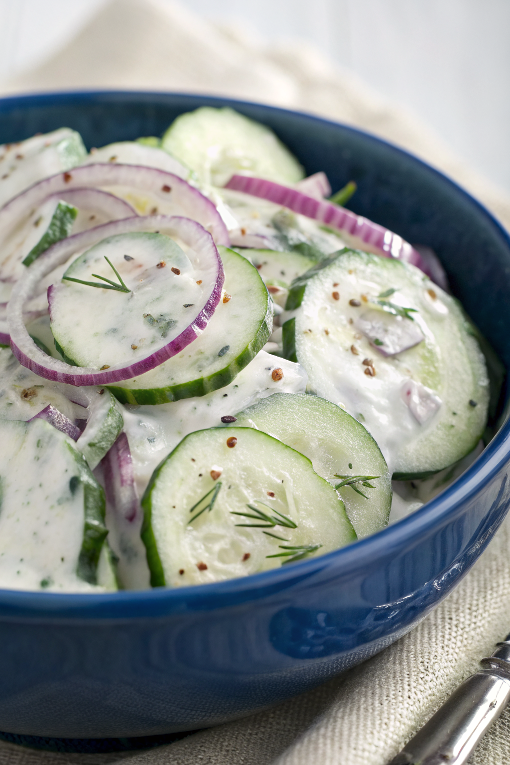 Creamy Cucumber Salad with Greek Yogurt Dressing