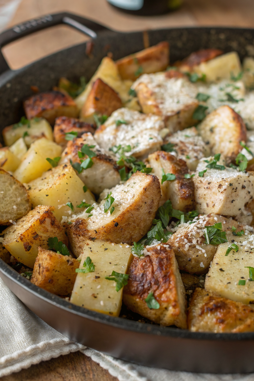 Garlic Parmesan Chicken and Potatoes Recipe