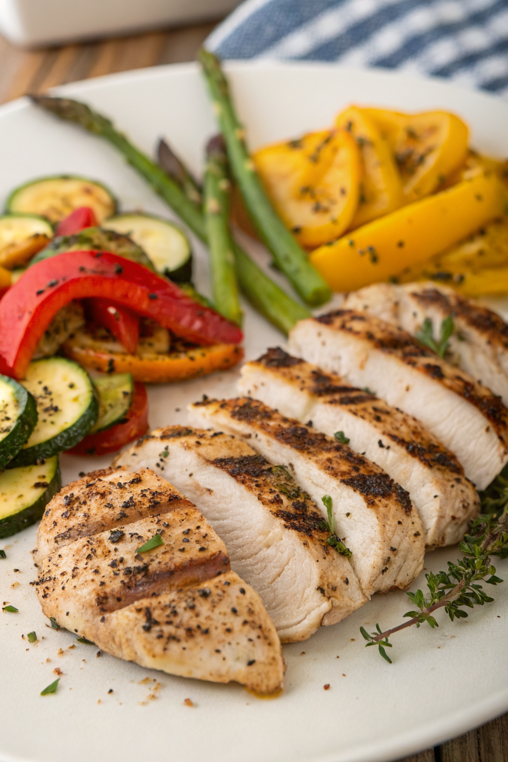 Grilled Garlic Herb Chicken and Veggies