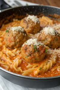 Lemon Thyme Meatballs with Pumpkin Orzo Recipe