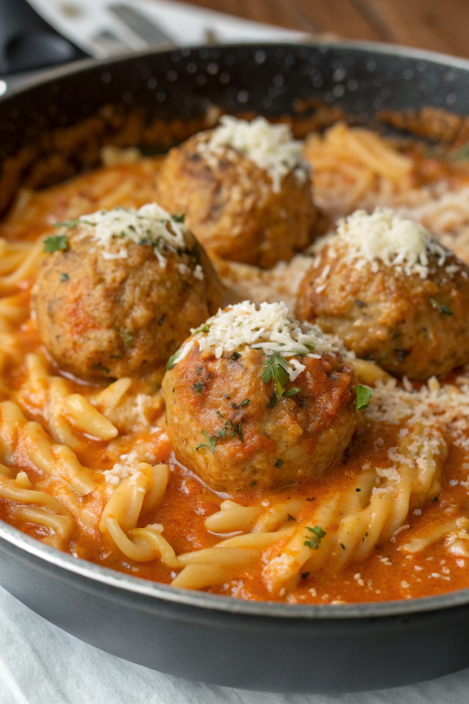 Lemon Thyme Meatballs with Pumpkin Orzo Recipe