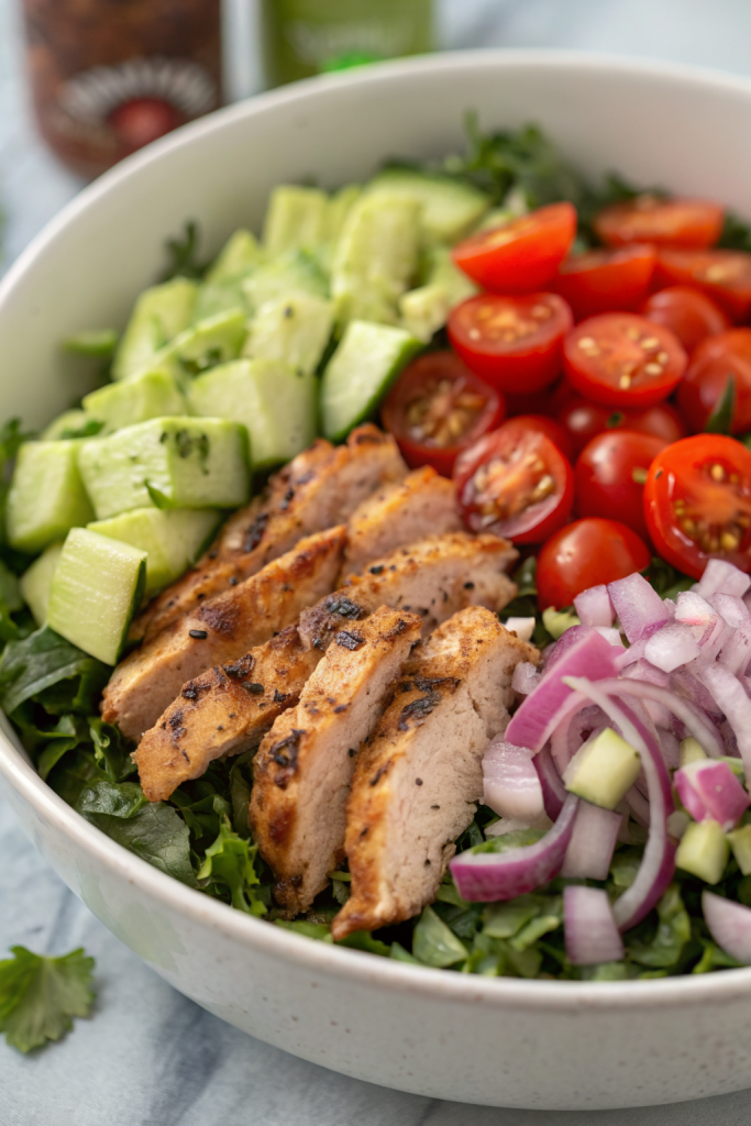 Mediterranean Chicken Salad with Creamy Tzatziki