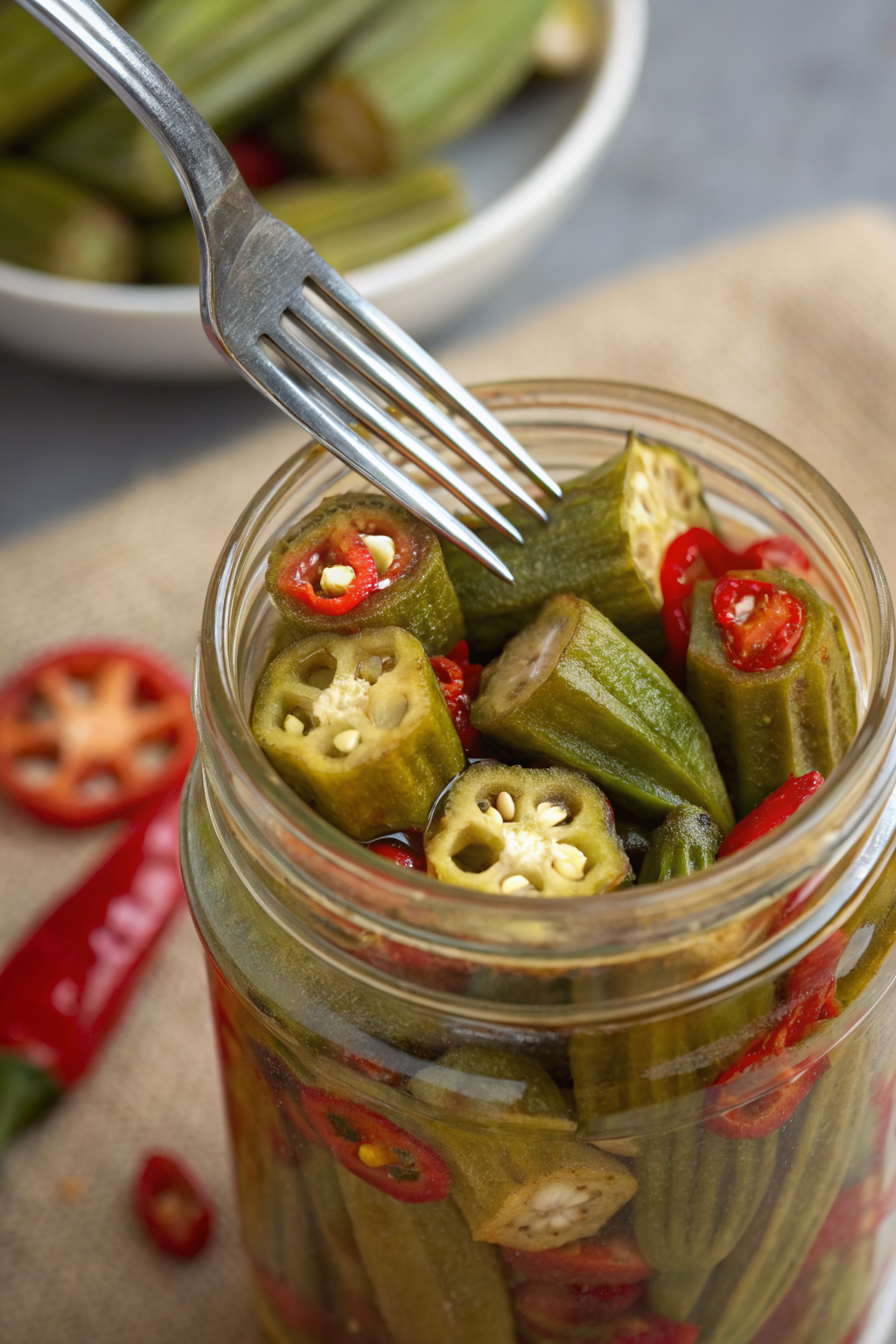 Quick Refrigerator Pickled Okra Recipe