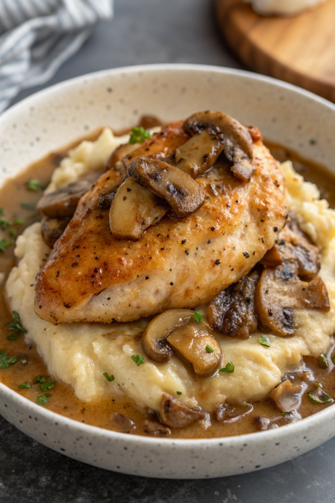 Skillet Chicken With Mushroom Gravy Recipe