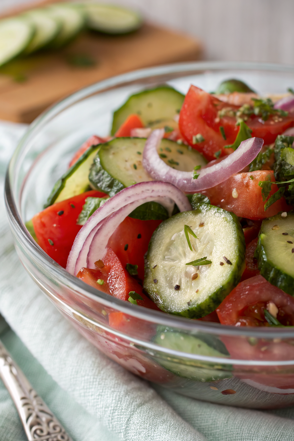 Spiced Cucumber Onion and Tomato Salad Recipe