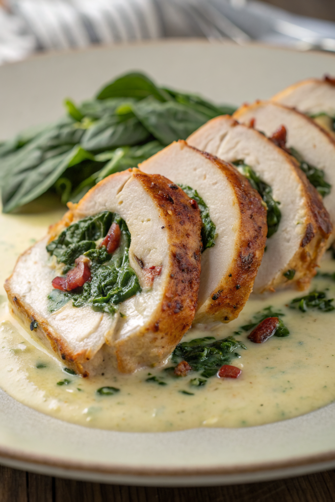Spinach Cranberry Stuffed Chicken Breasts Recipe