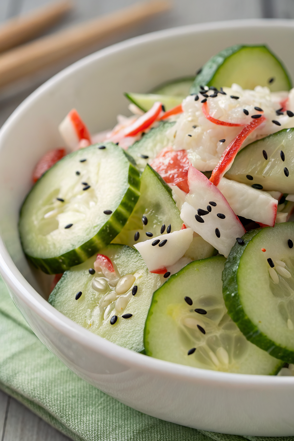 Tasty California Roll Cucumber Salad Recipe