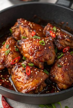 Air Fryer Korean Soy Garlic Chicken Thighs Recipe