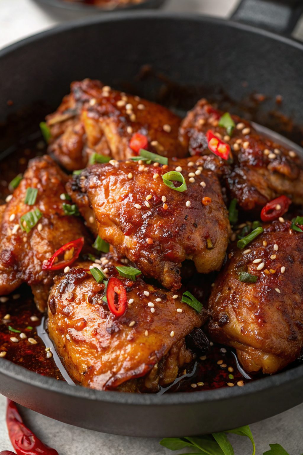 Air Fryer Korean Soy Garlic Chicken Thighs Recipe