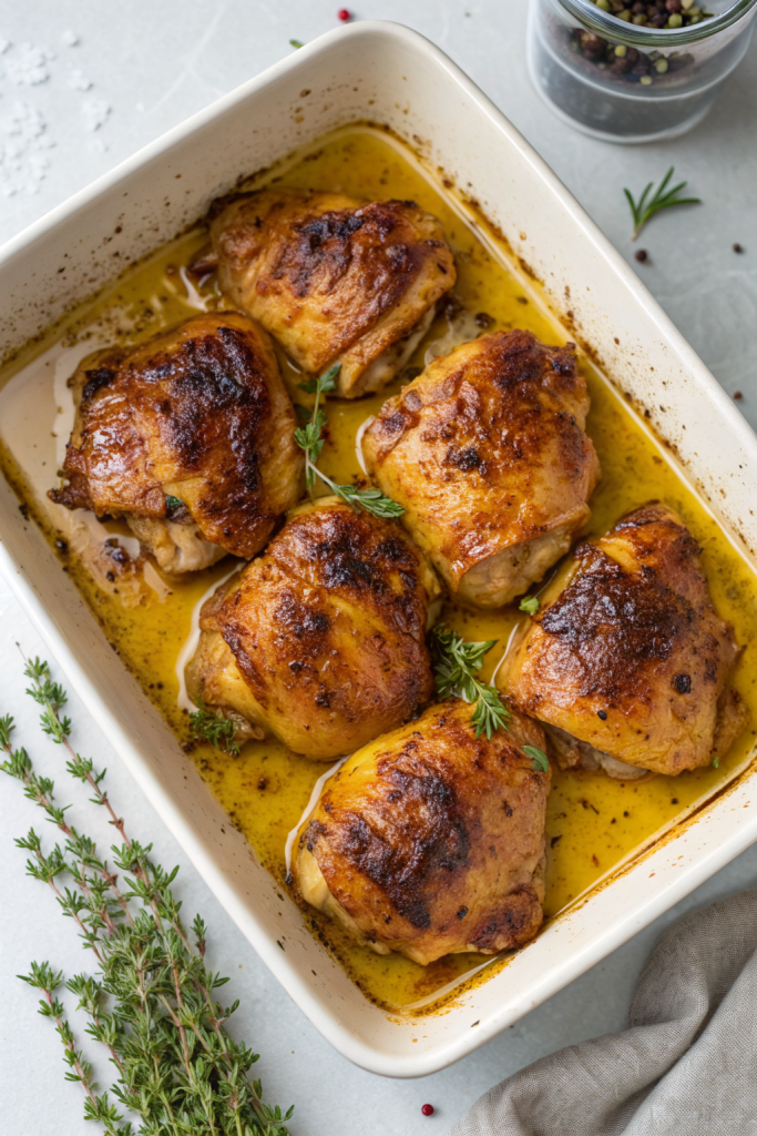 Baked Honey Mustard Chicken Thighs Recipe