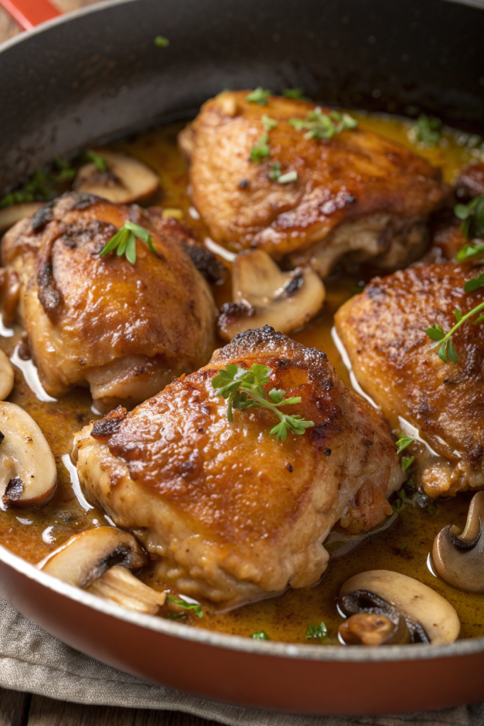 Chicken Thighs Mushrooms Recipe