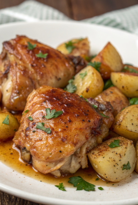Chicken Thighs with Potatoes Recipe