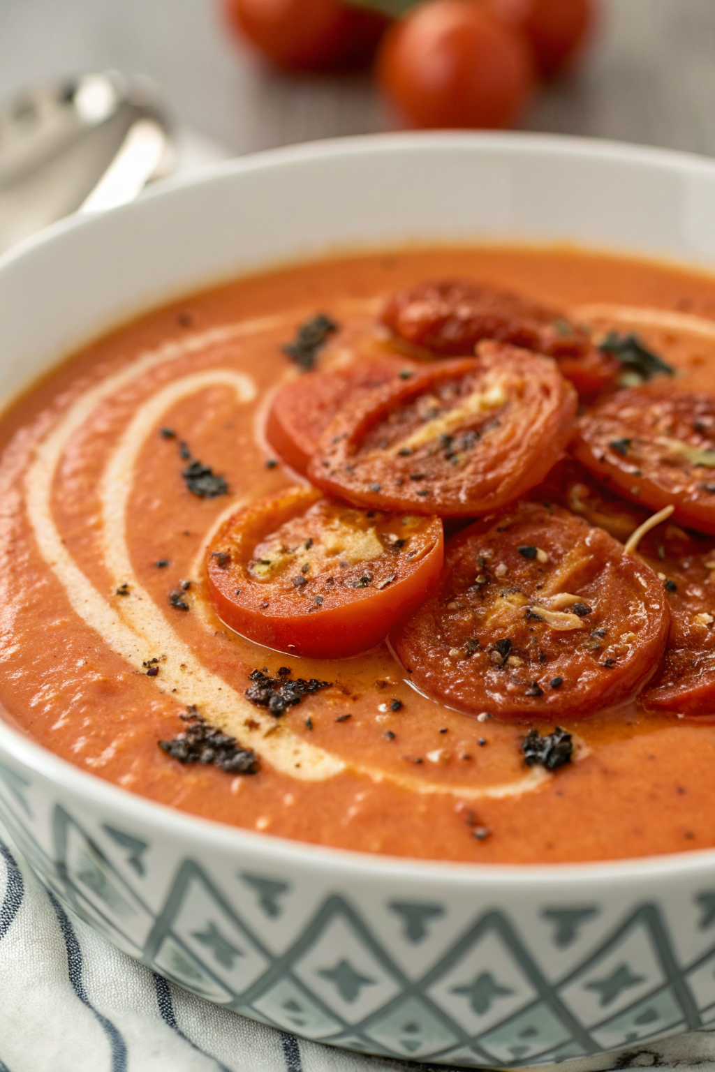 Creamy Roasted Garlic Tomato Soup Recipe