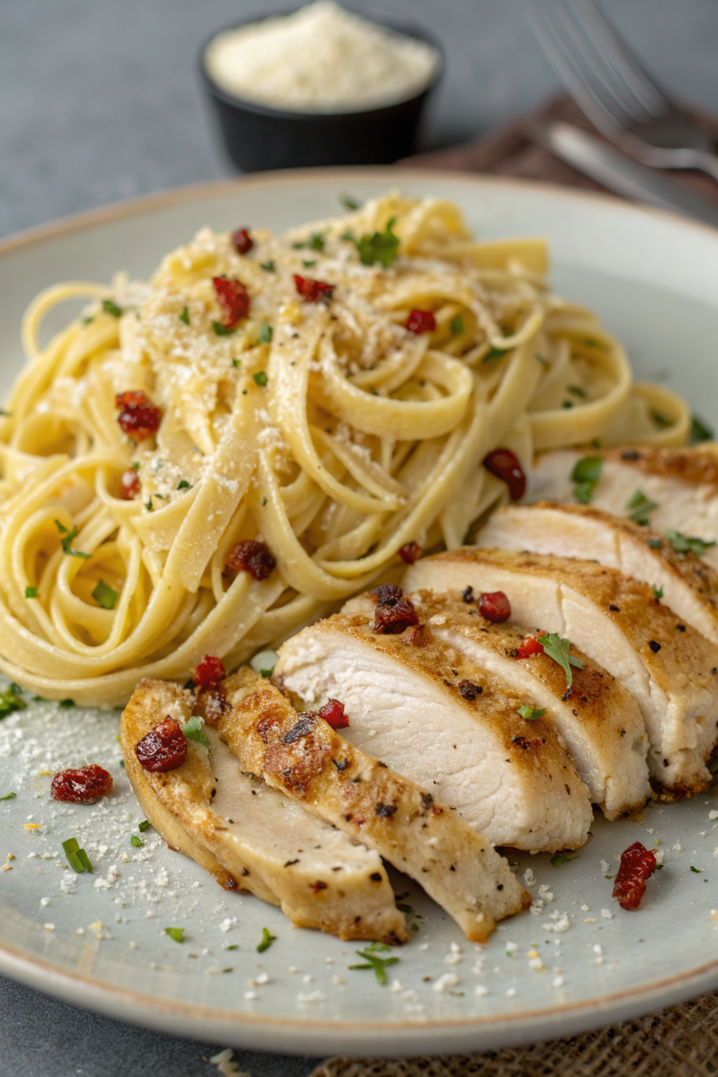 Garlic Butter Chicken Pasta Recipe