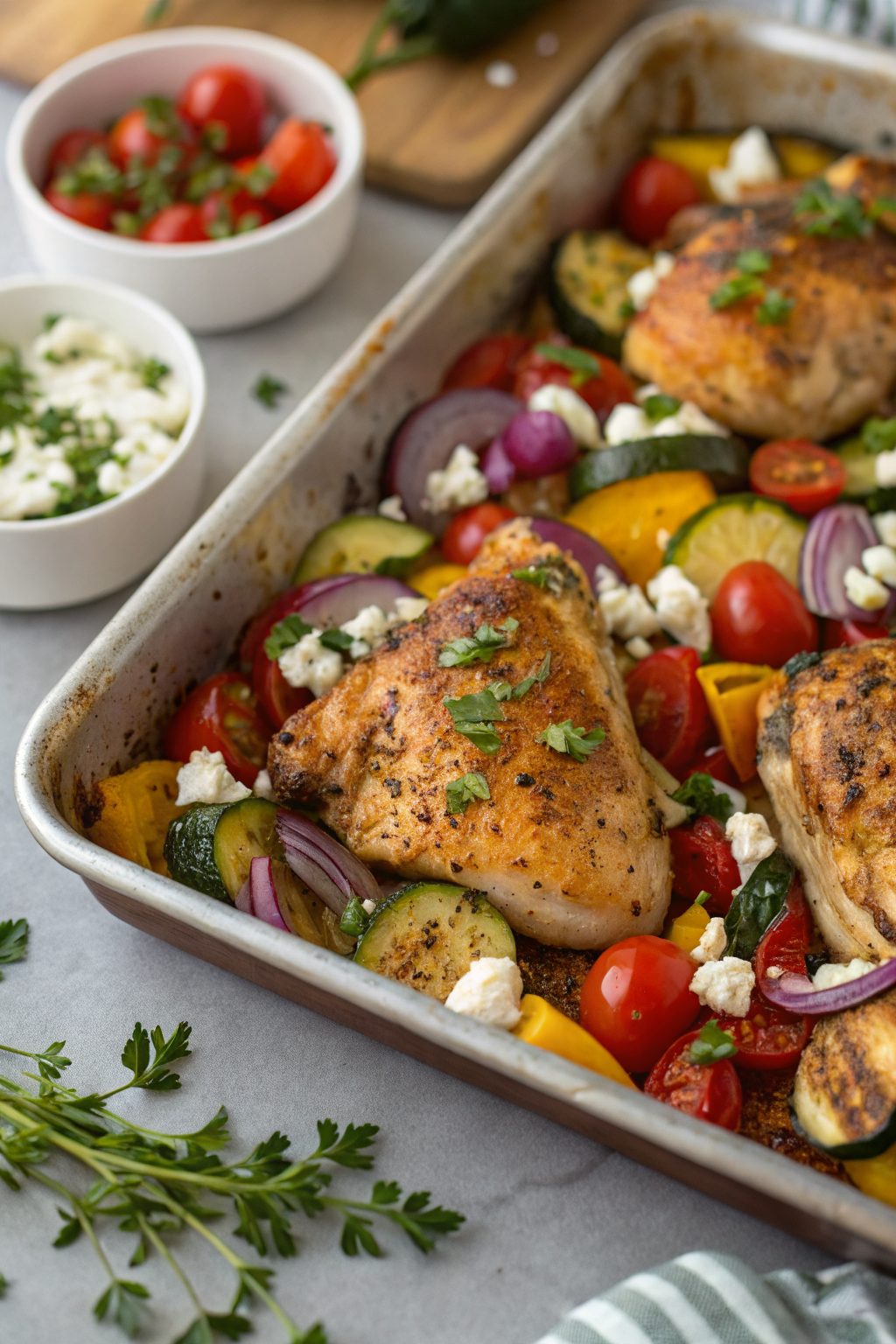 Greek Sheet Pan Chicken Recipe