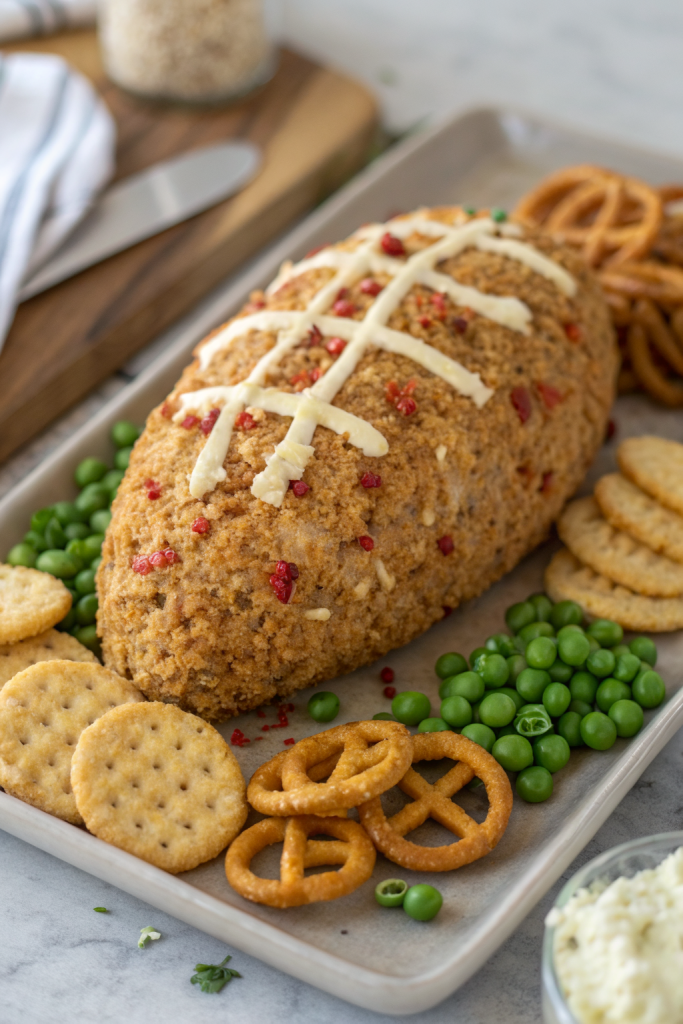 Jalapeno Popper Football Cheese Ball Recipe
