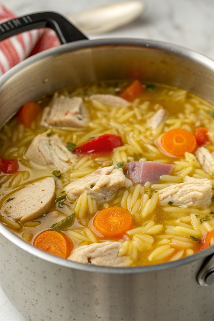 Lemon Chicken Orzo Soup Recipe