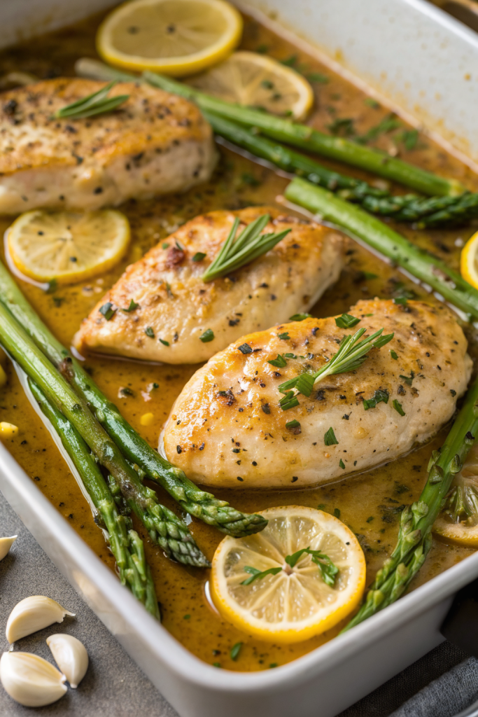 Lemon Dill Butter Garlic Chicken and Asparagus