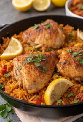 One Pan Spanish Chicken Rice Recipe