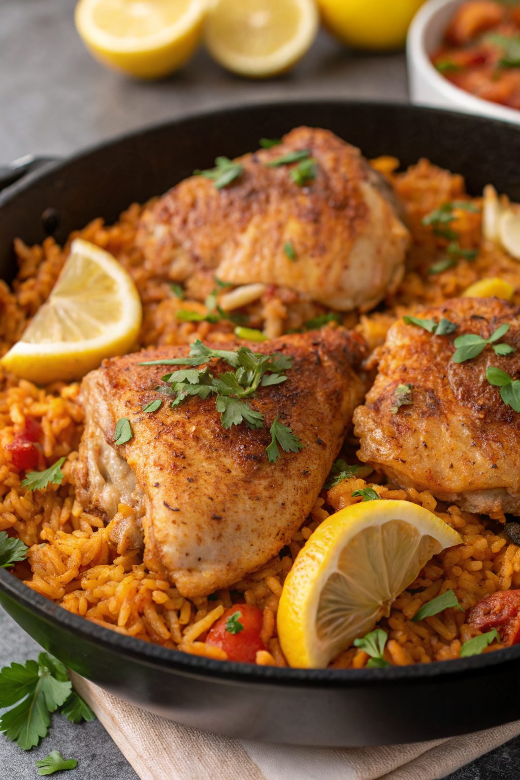 One Pan Spanish Chicken Rice Recipe