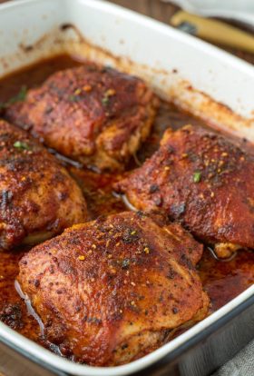 Oven Baked Boneless Skinless Chicken Thighs Recipe