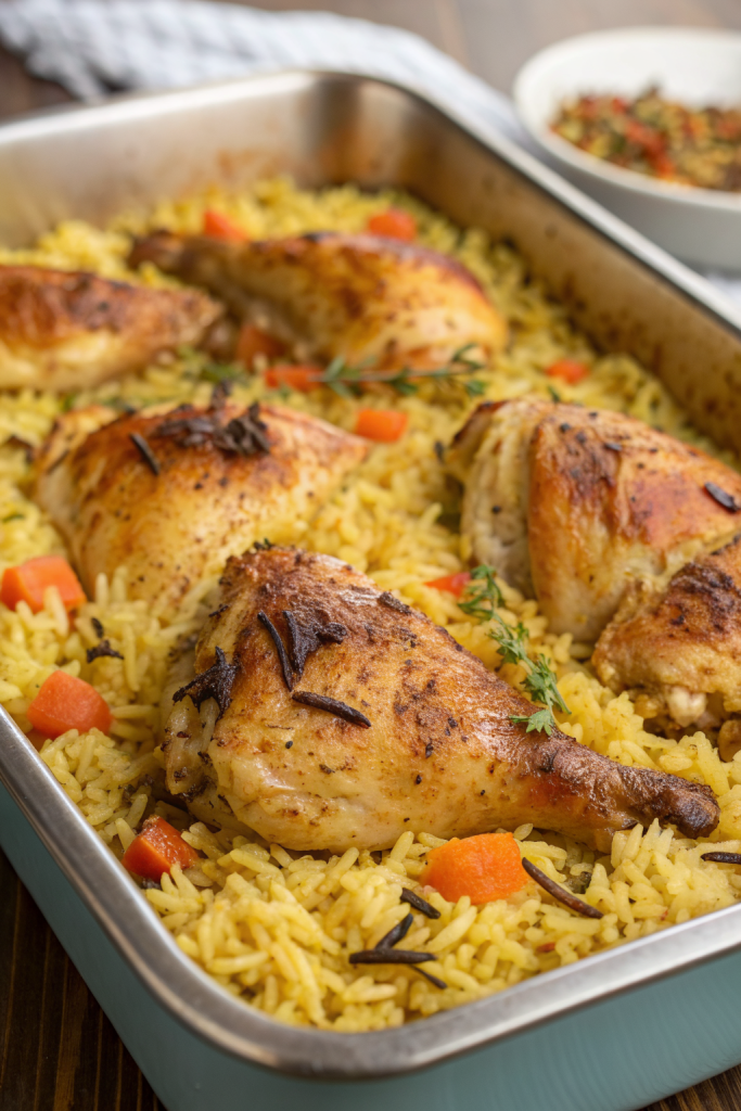 Oven Baked Chicken Rice Recipe