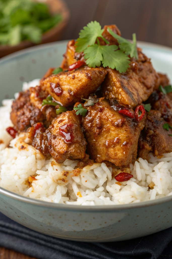 Pan Fried Korean Soy Garlic Chicken Thighs Recipe